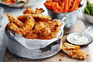 Chicken Goujons in a bowl