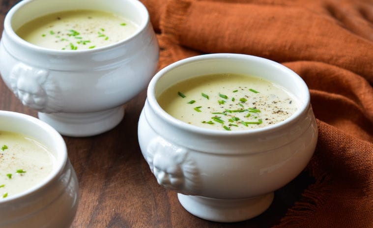 Sweet potato and leek soup
