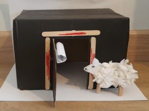 passover lamb and house